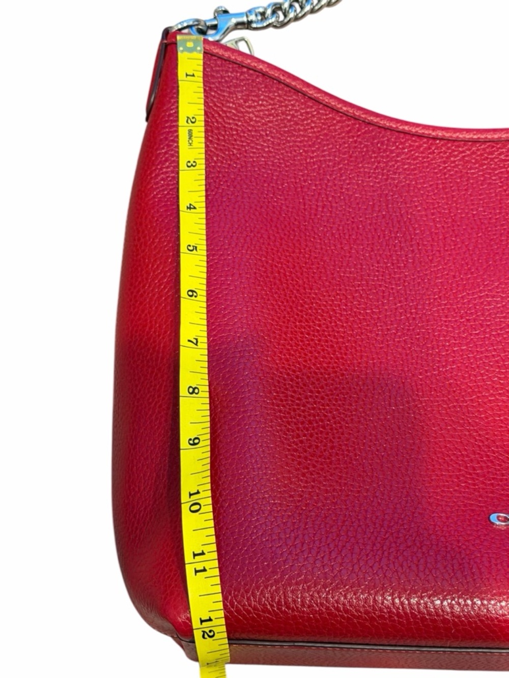 Coach Laurel Shoulder Bag Dark Cardinal Red & Walnut NWOT - Picture 12 of 15